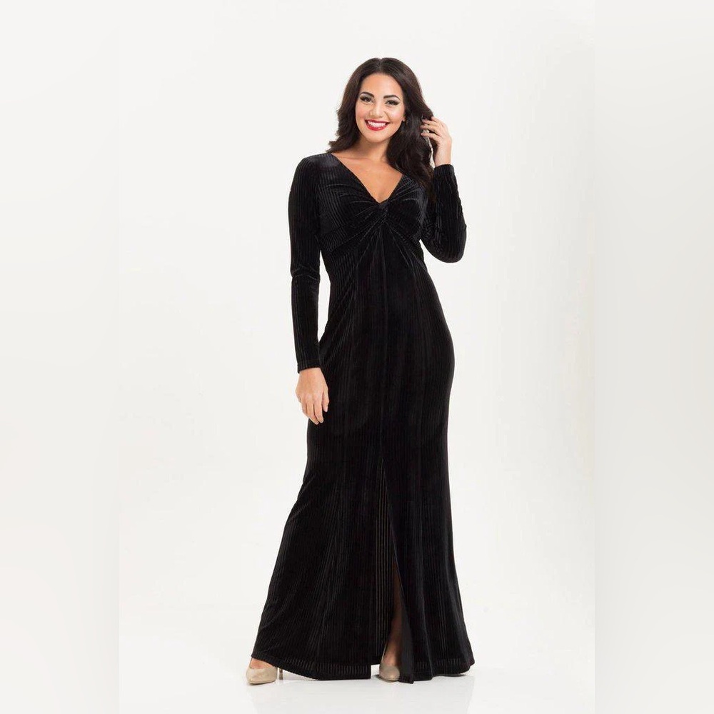 Voodoo Vixen Morticia Black Gown - Black, Size - Medium